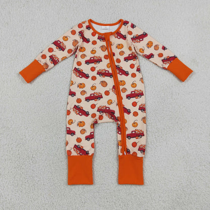 Sibling Baby Boys Boys Kids Long Sleeves Pumpkins Trucks Romper Sets Pajamas Blankets Thanksgiving Clothes