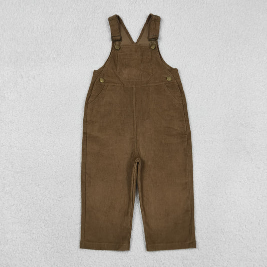 USA Shop Boys Girls Brown Corduroy Kids Overalls Daily Wear Jumpsuit