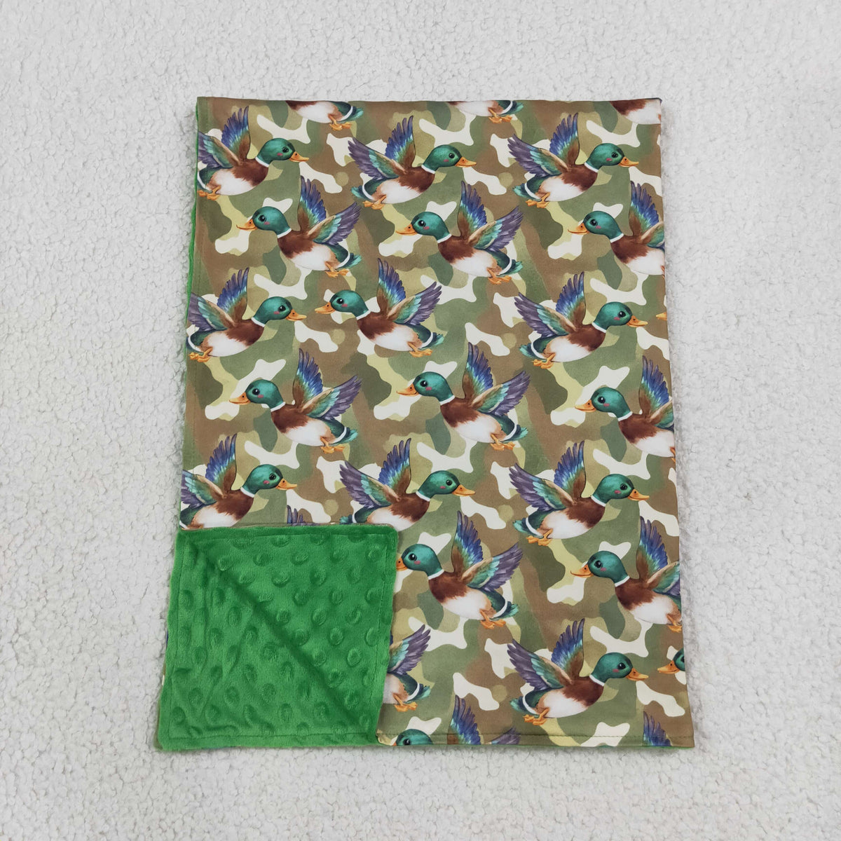 Sibling Baby Boys Kids Long Sleeves Ducks Camo Romper Set Blankets Green Clothes