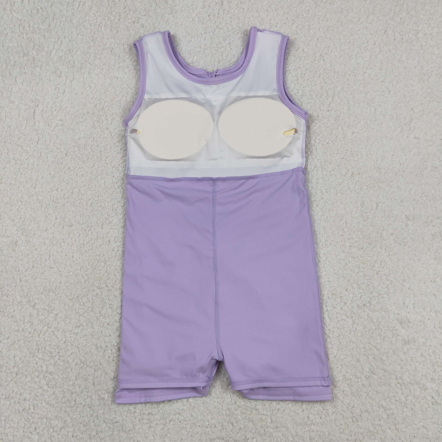 Baby Girls Sleeveless Purple Bow Shorts Knee Length Yoga Active Dress