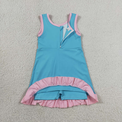 Baby Girls Kids Sleeveless Shorts Scallop Dress Yoga Active Summer Clothes