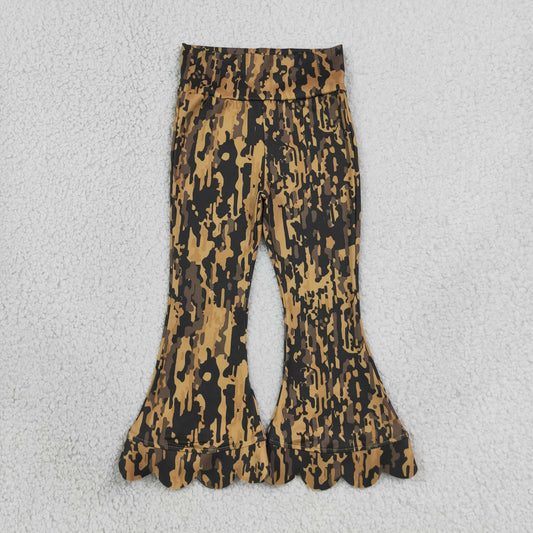 Baby Girls Kids Scallop Pants Bottoms Camo Clothes