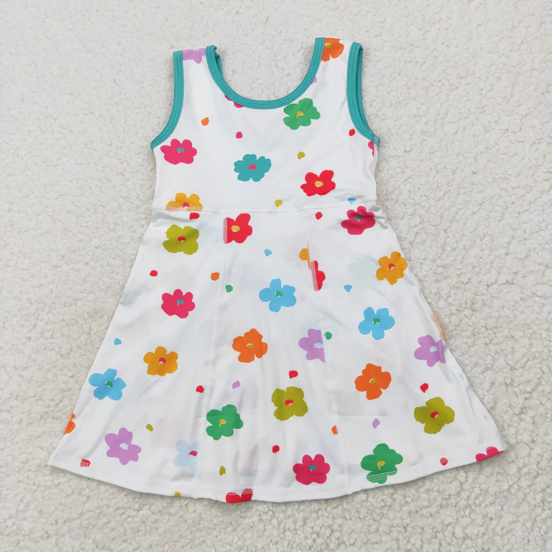 RTS Baby Girl Toddler Sleeveless Sibling Knee Length Yoga Active Dress