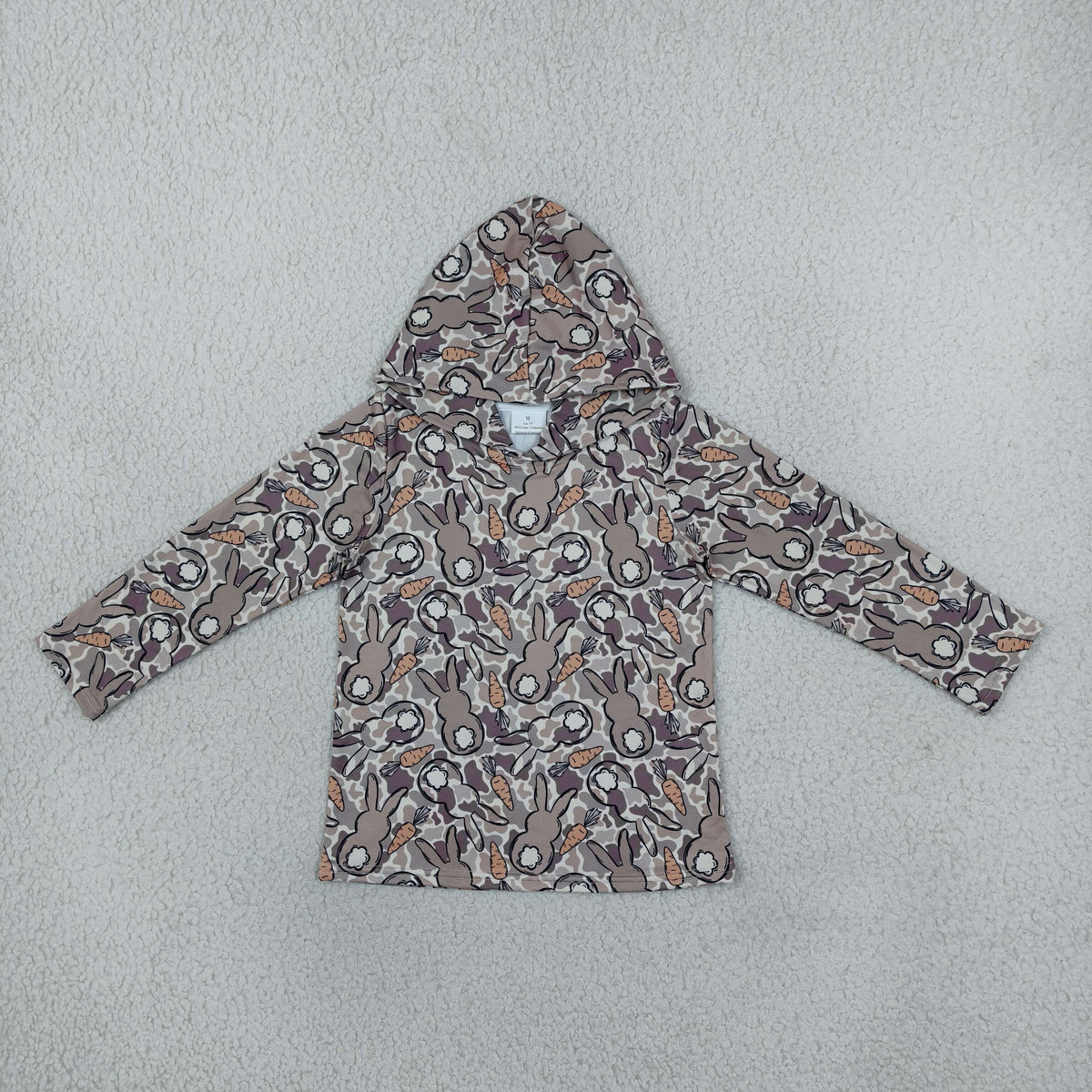 Baby Boys Kids Long Sleeves Rabbits Carrots Easter Pullover Shirt Camo Clothes RTS