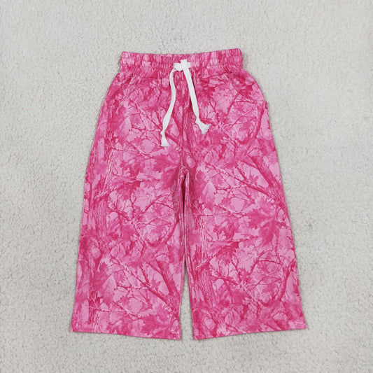 Baby Girls Kids Leaves Pockets Pink Pants Bottom Camo Clothes