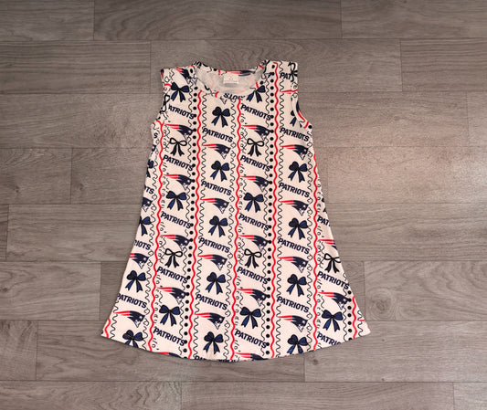 No moq Preorder Baby Girls Kids Sleeveless Bows Team Knee Length Ruffle Dress Clothes