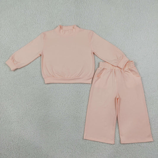 Sibling Baby Girl Kids Long Sleeves Shirts Pockets Pants Cotton Sets Clothes