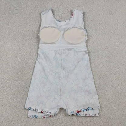 RTS Sibling Baby Girl Kids Sleeveless Leopard Team Knee Length Yoga Active Dresses