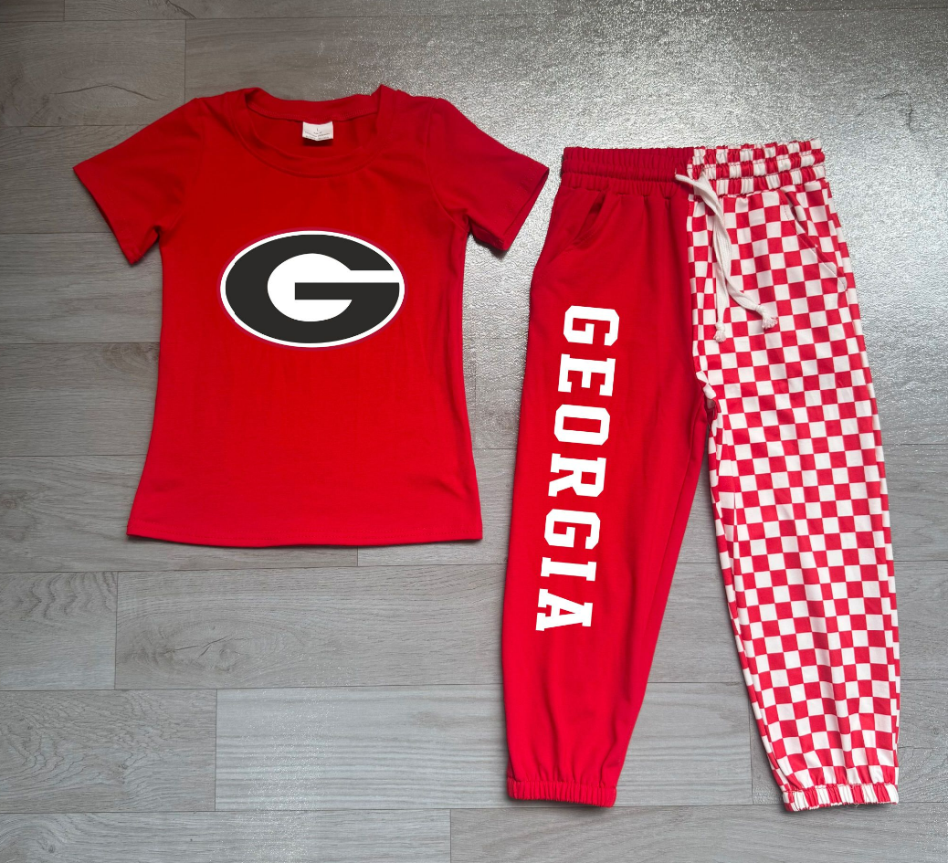 No moq Preorder Baby Boys Kids Short Sleeves Vinyl Shirt Checked Pockets Pants G Set Team Clothes