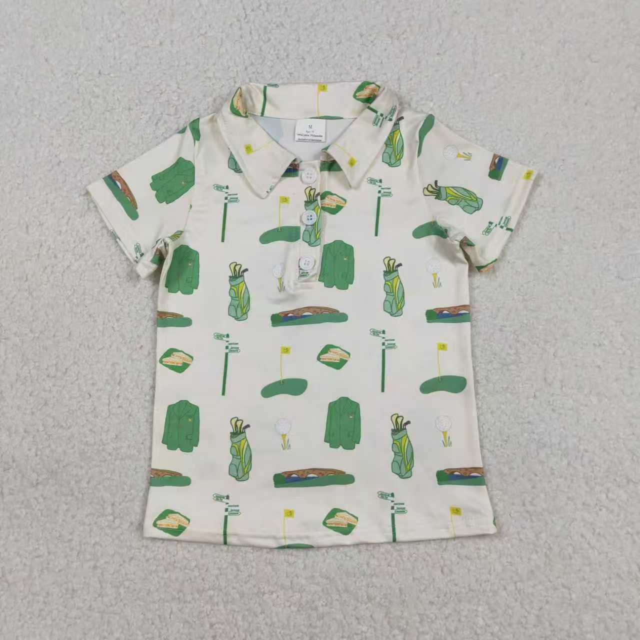 RTS Sibling Baby Boys Short Sleeves Buttons Golf Shirts Tops Summer Clothes