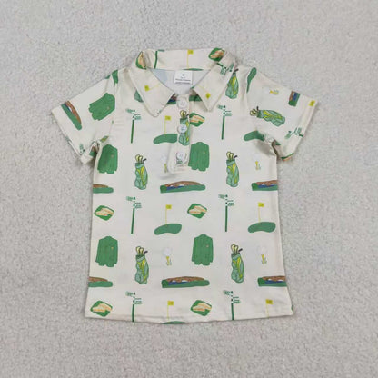 RTS Sibling Baby Boys Short Sleeves Buttons Golf Shirts Tops Summer Clothes