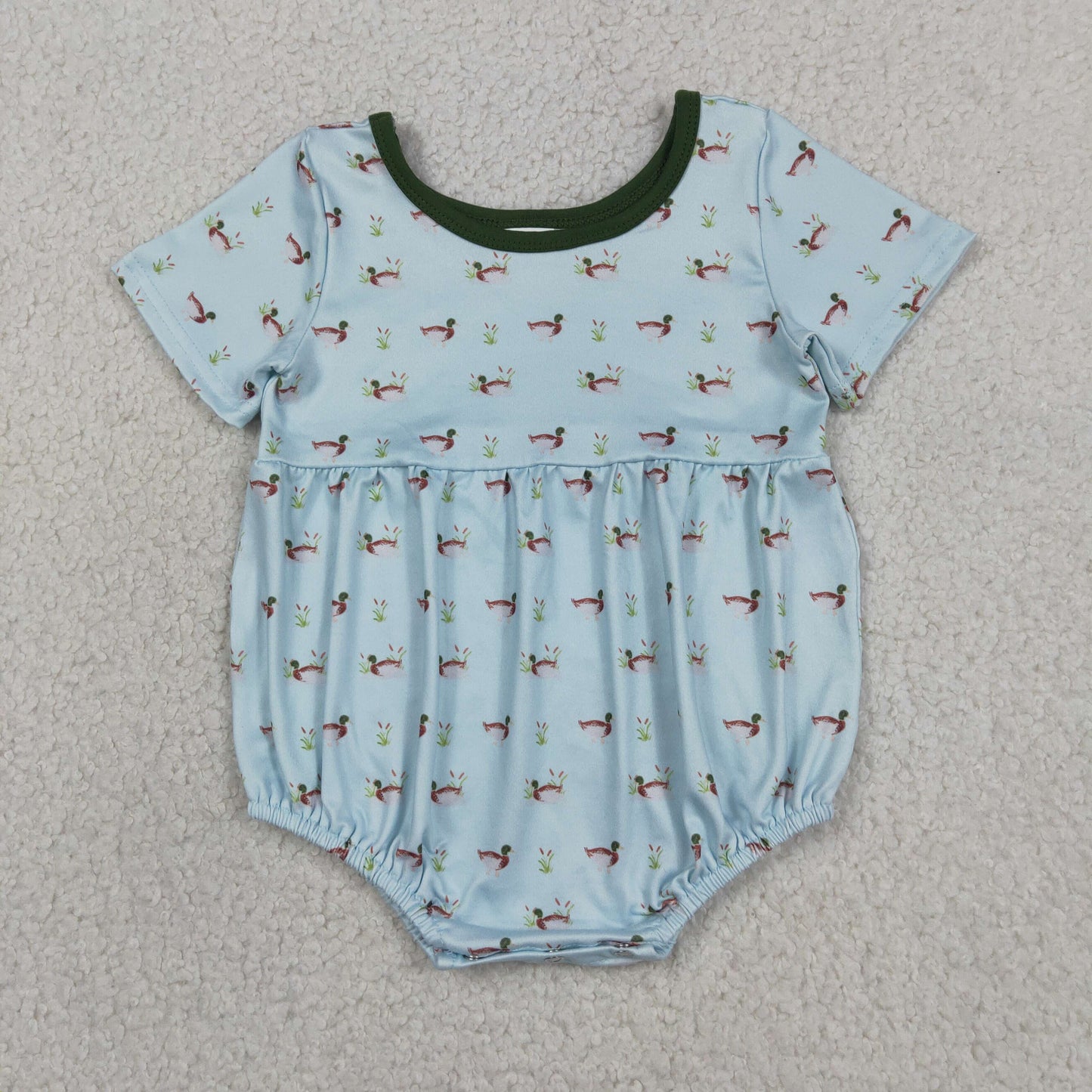 Baby Boys Kids Short Sleeves Ducks Summer Bubble Romper