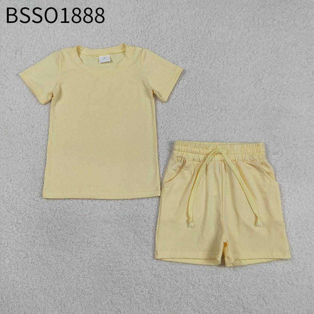 RTS Sibling Baby Boys Kids Short Sleeves Shirts Pockets Shorts Summer Cotton Sets Clothes