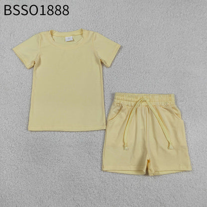 RTS Sibling Baby Boys Kids Short Sleeves Shirts Pockets Shorts Summer Cotton Sets Clothes