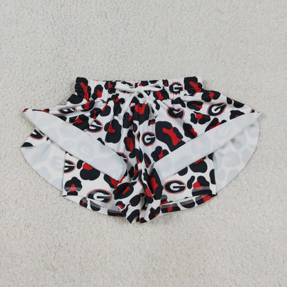 Sibling Baby Girls Adult Women G Leopard Team Yoga Active Ruffle Shorts Dress