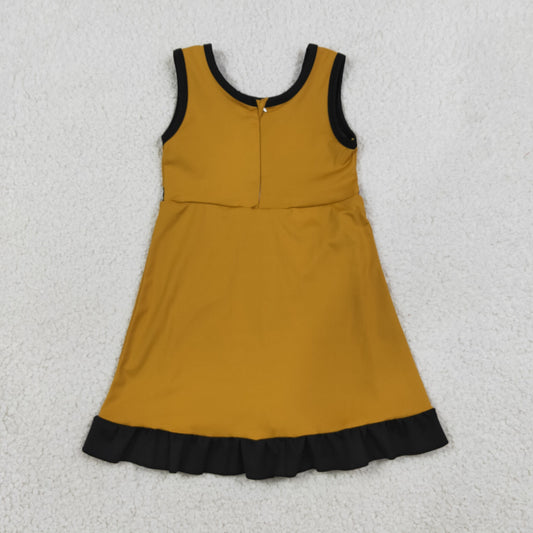 Baby Girls Kids Sleeveless Shorts Knee Length Scallop Dress Yoga Active Summer Clothes