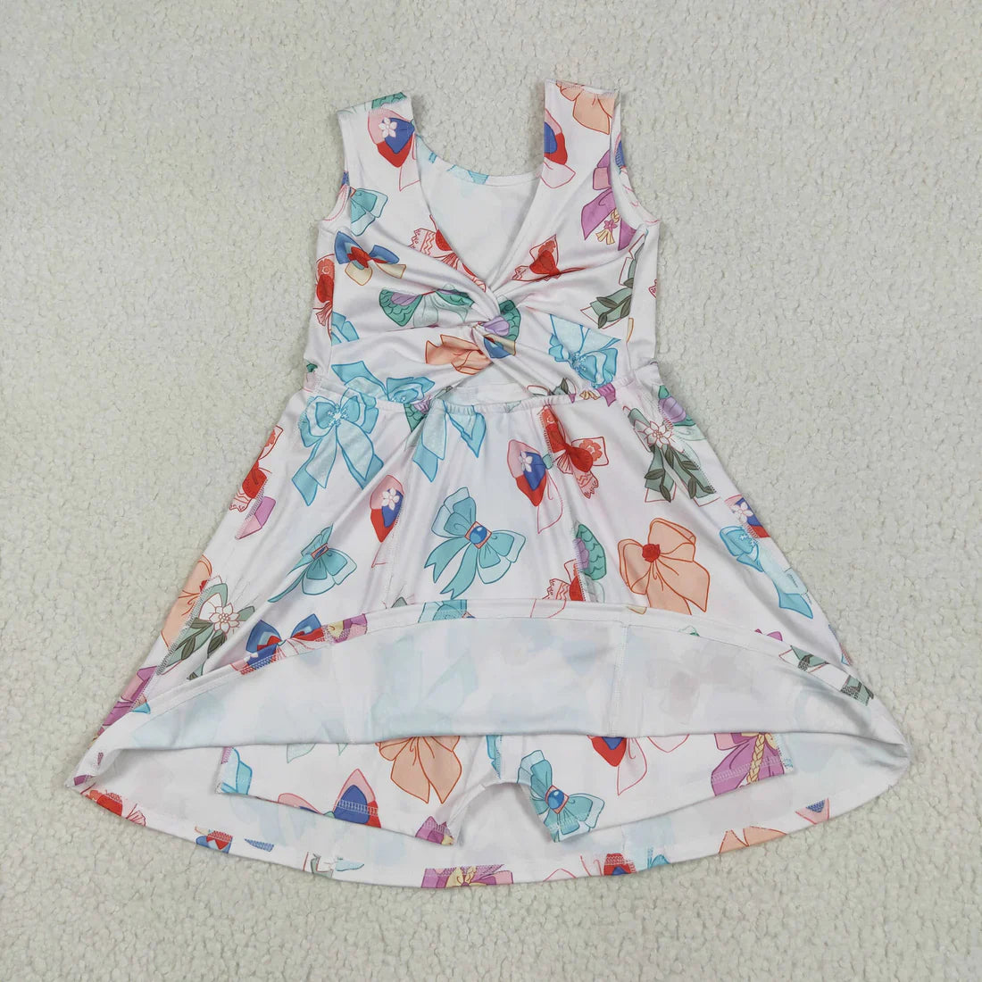 RTS Baby Girl Toddler Sleeveless Sibling Knee Length Yoga Active Dress