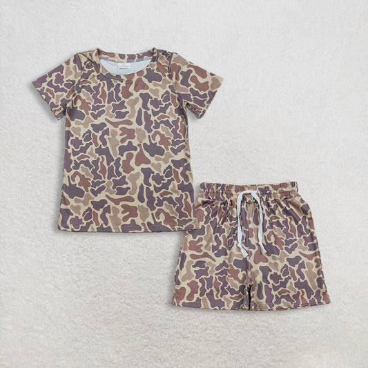 RTS Baby Boys Kids Short Sleeves Shirt Camo Pockets Shorts Summer Clothes Set