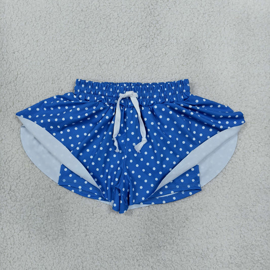 Baby Girls Kids Dogs Blue Yoga Active Ruffle Shorts Bottom Clothes