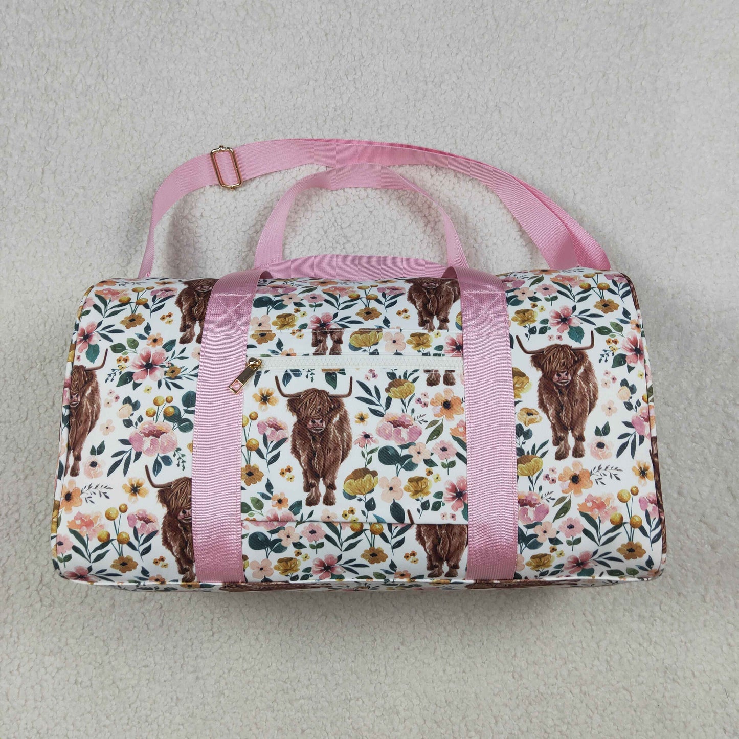RTS Kids Girl Adult Western Cow Flower Gym Bag