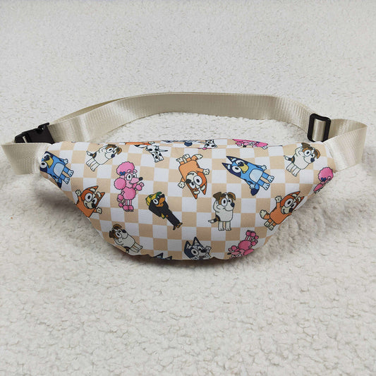 USA Shop Girls Dogs Plaid Fanny Bag