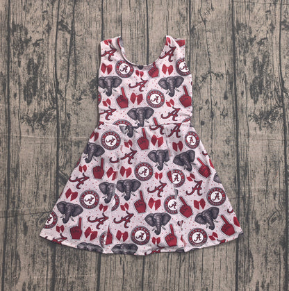 Preorder Baby Girls Kids Sleeveless Elephant Bows Team Yoga Active Shorts Dress