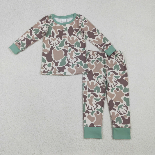 USA Shop Baby Boys Kids Long Sleeves Deer Shirt Camo Pants Set Pajamas Clothes