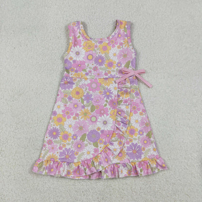 Baby Girls Kids Sleeveless Flower Shorts Yoga Active Sleeveless Dress