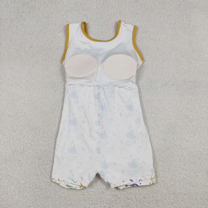 Baby Girls Kids Mardi Gras Masks Yoga Shorts Knee Length Dress
