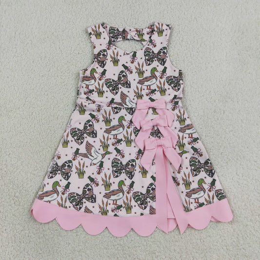 Baby Girls Kids Ducks Bows Yoga Active Scallop Dress Hunting Clothes