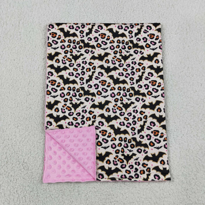 Baby Girls Kids Bats Leopard Halloween Blanket
