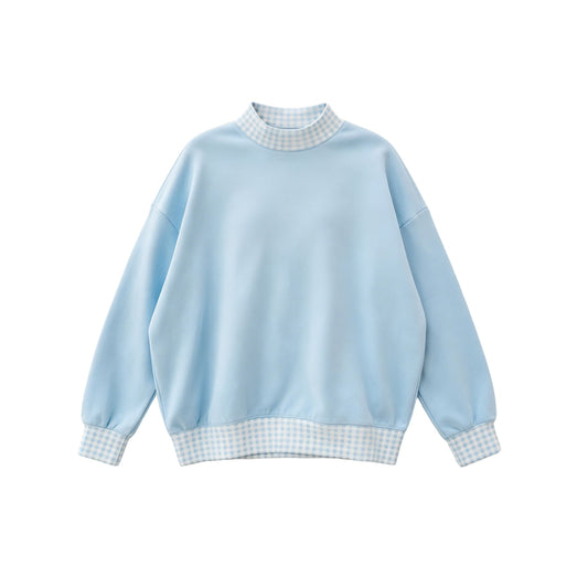Moq 5 Preorder Adult Women Long Sleeves Shirt Tops Blue Pullover Clothes