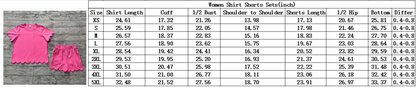 Preorder Adult Women Short Sleeves Brown Green Camo Shirt Shorts Scallop Clothes Set