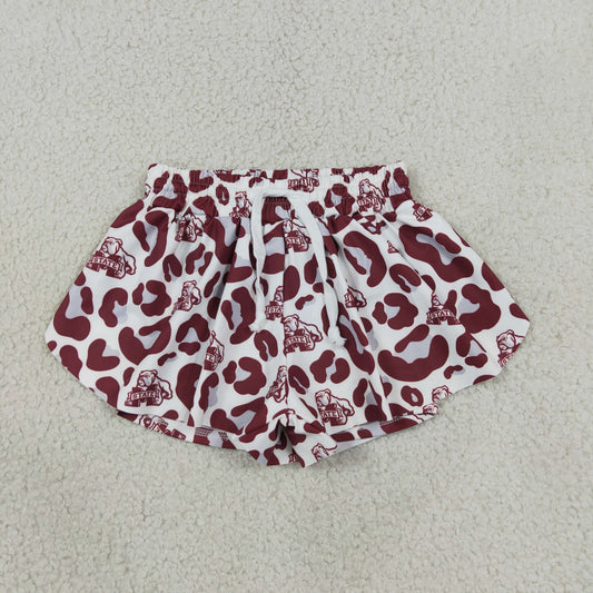 Baby Girls Kids Leopard Dogs Team Yoga Active Ruffle Shorts Bottom