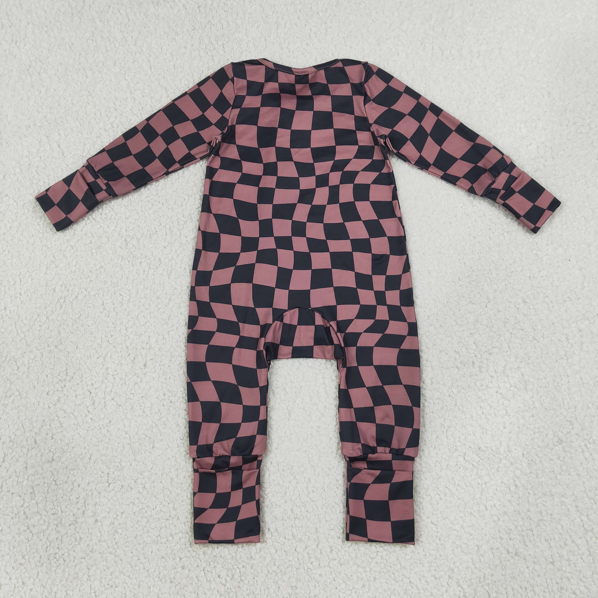 Sibling Baby Boys Long Sleeves Plaid Zipper Footie Sleeper Rompers