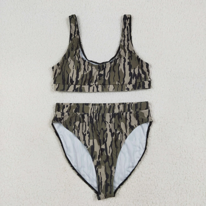 US Shop Adult Women Camo Tops Bummies Set Swimsuit
