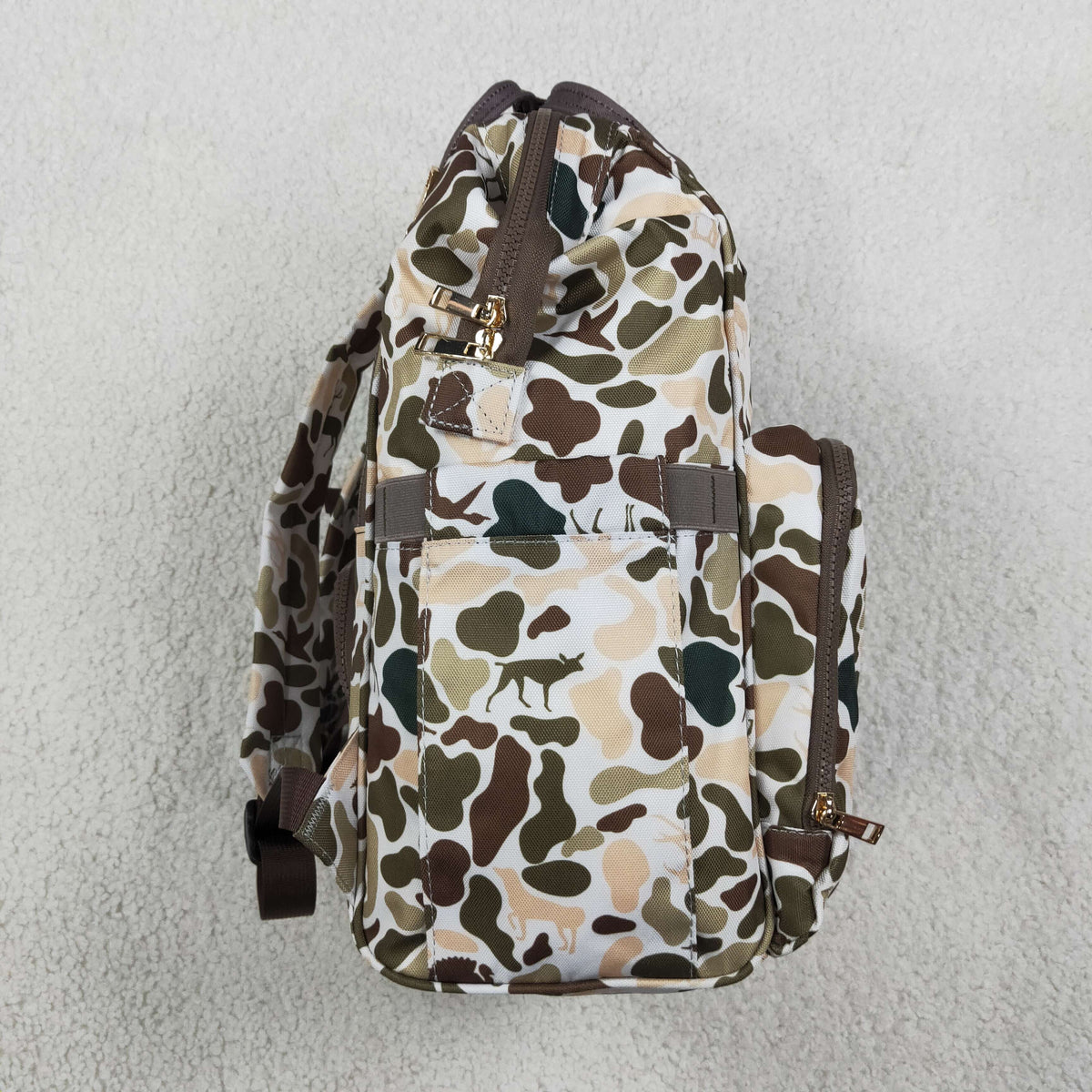 Sibling Baby Boys Kids Camo Print Zipper Backpack School Hunting Bag