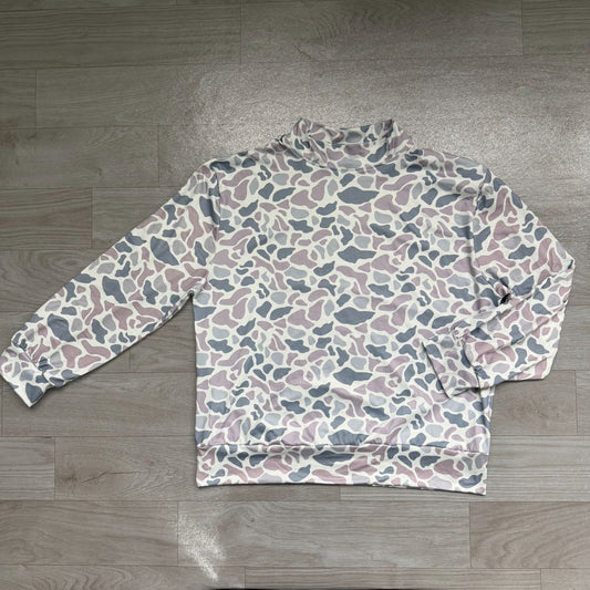 No moq Preorder Adult Women Long Sleeves Shirt Tops Grey Camo Pullover Yoga Active Clothes