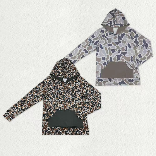 Sibling Adult Men Southern Ducks Camo Long Sleeve Pockets Hoodies