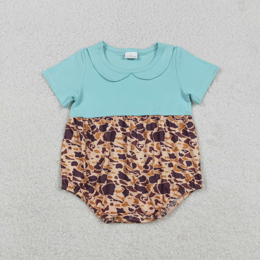Baby Kids Infant Short Sleeves Camo Bubble Romper