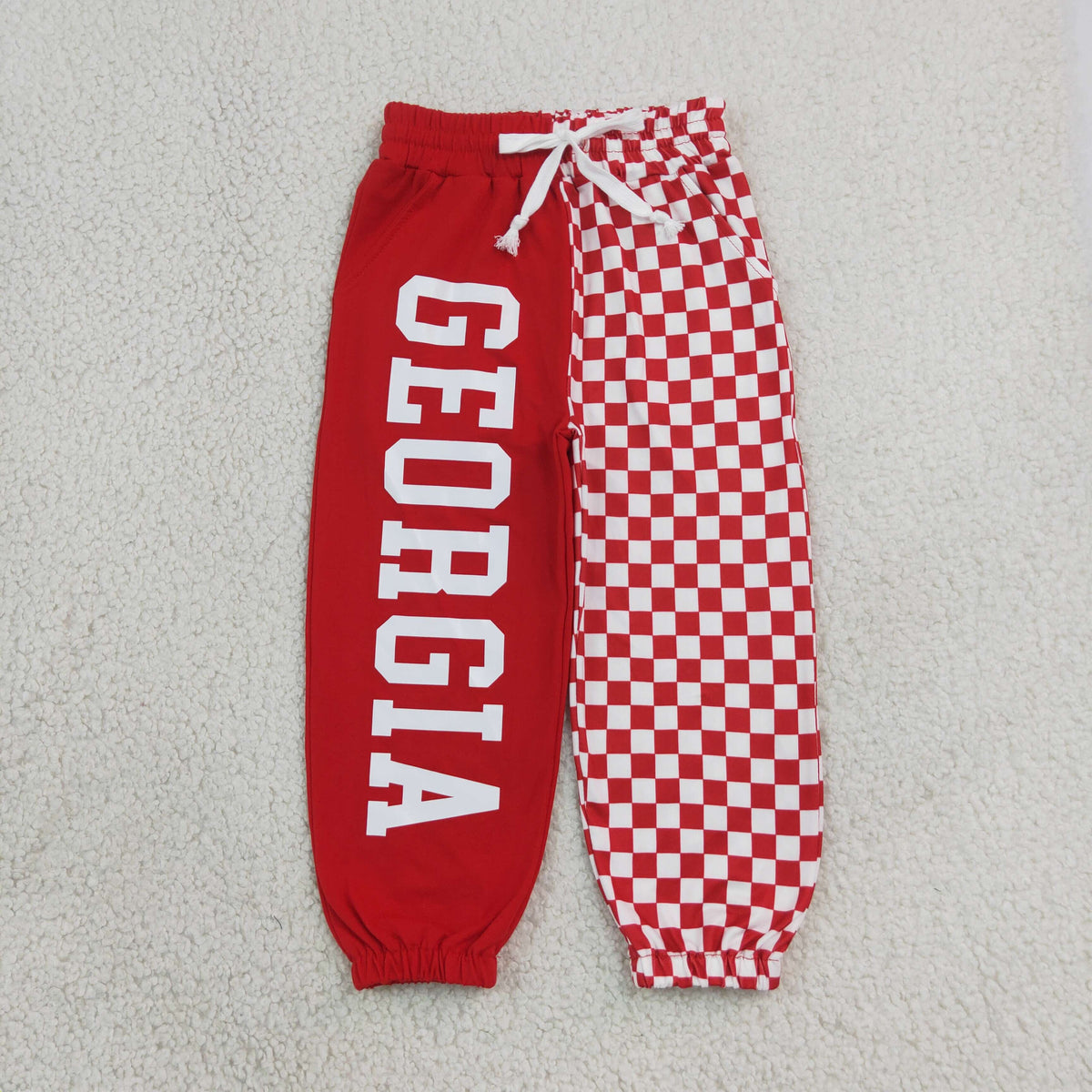 Baby Boys Kids Red Plaid Pockets Pants Bottoms Team Clothes