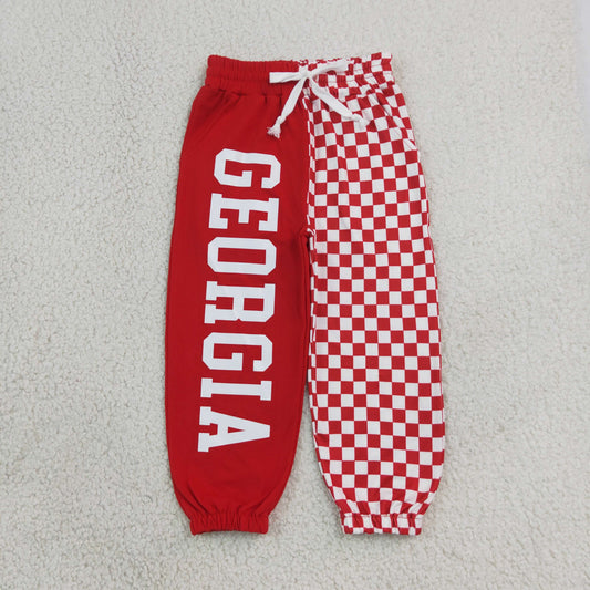 Baby Boys Kids Red Plaid Pockets Pants Bottoms Team Clothes