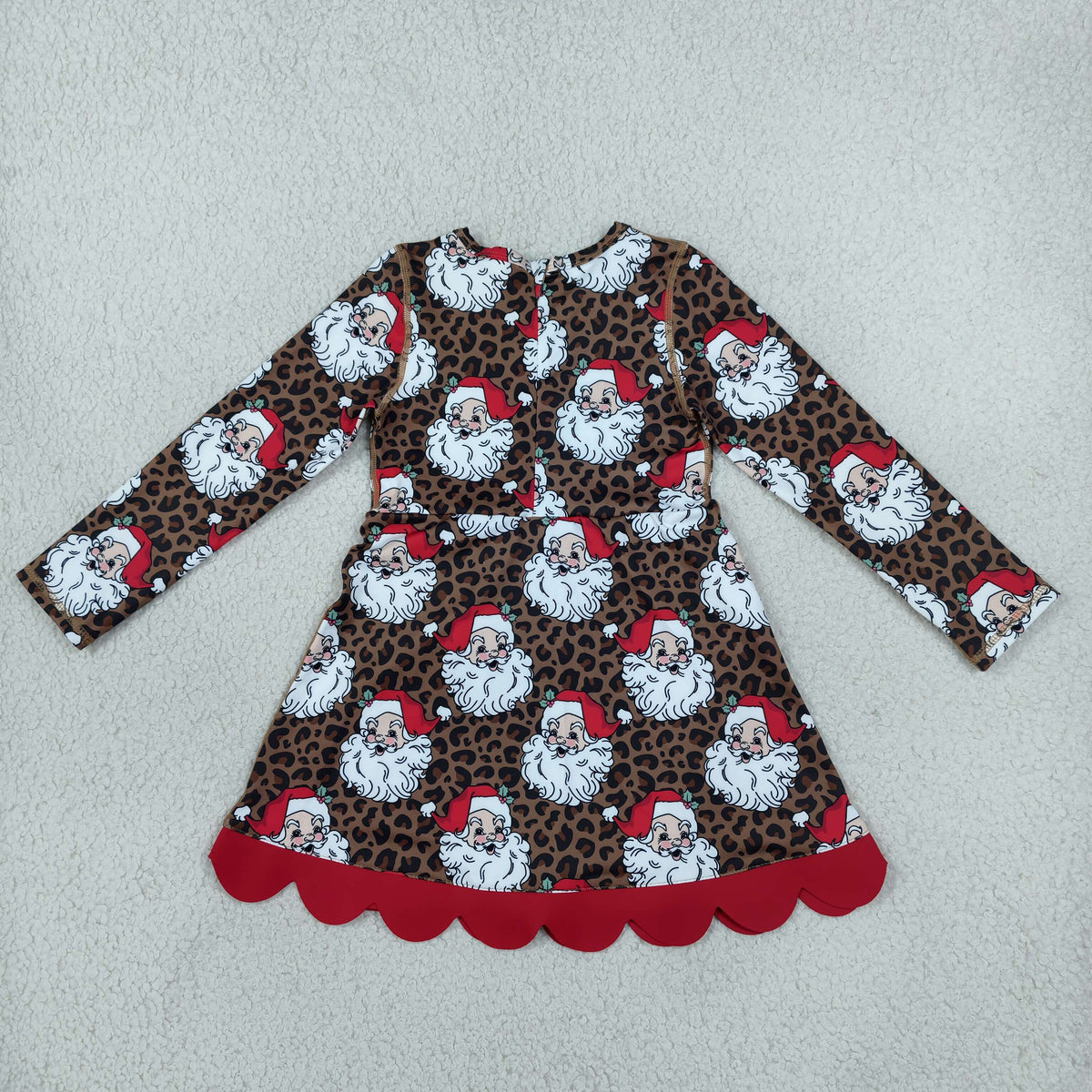 Sibling Baby Girls Kids Long Sleeves Christmas Bows Scallop Dresses Yoga Active Clothes