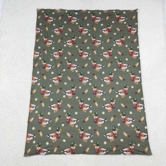 Baby Girls Toddler Ducks Bows Flower Blanket