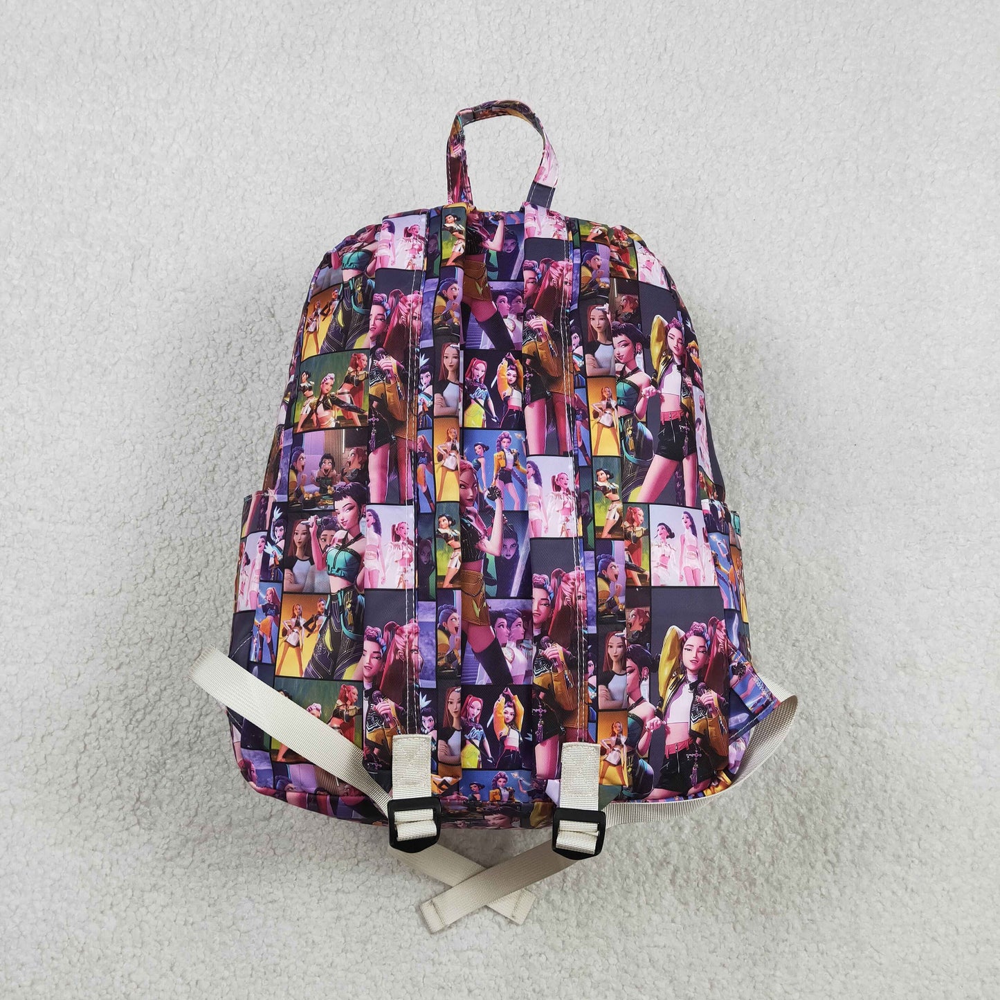 RTS Sibling Baby Girls Kids Singer Print Zipper Backpack School Bags