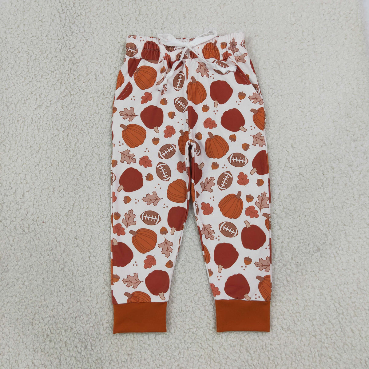 Baby Boys Kids Thanksgiving Pumpkins Football Pockets Pants Thanksgiving Clothes