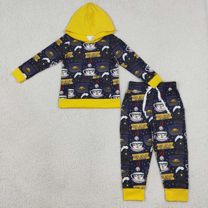 Baby Boys Kids Cups Hoodie Pullover Pockets Pants Christmas Set Clothes