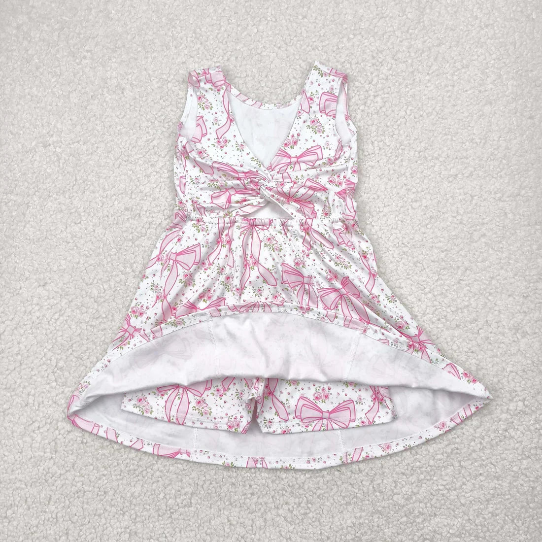 RTS Baby Girl Toddler Sleeveless Sibling Knee Length Yoga Active Dress
