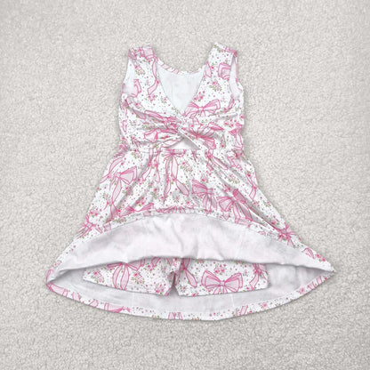 RTS Baby Girl Toddler Sleeveless Sibling Knee Length Yoga Active Dress
