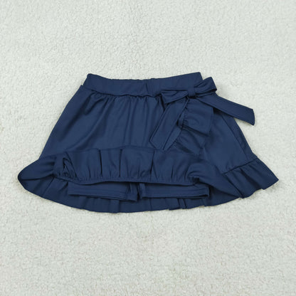 RTS Baby Girls Kids Ruffle Skirt Shorts Yoga Active Navy Skort Bottoms